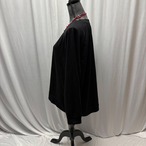 Rae Dunn Womens LOVE Sweatshirt Size 2X Black Long Sleeve Casual Comfy - Picture 3 of 8